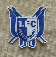 Écusson thermocollant personnalisé FC Magdeburg pour manche de maillot de football, 20 ans de ligue des champions