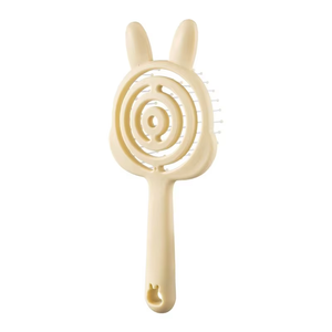 Custom Cute Kids Cartoon Plastic Portable Round Blue Paddle logo Mini Baby Detangle Hair Brushes para mujeres - Product Image 3