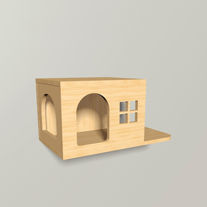 Estante rascador de madera maciza de alta calidad para gatos, montado en la pared, hamaca para gatos, árbol para gatos montado en la pared, estructura de escalada para gatos, venta al por mayor - Product Image 6