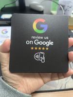 Interface RFID QR Code PVC NFC Google Review Plate pour Restaurant Business Plaque Autocollant Adhésif Arrière Programmable