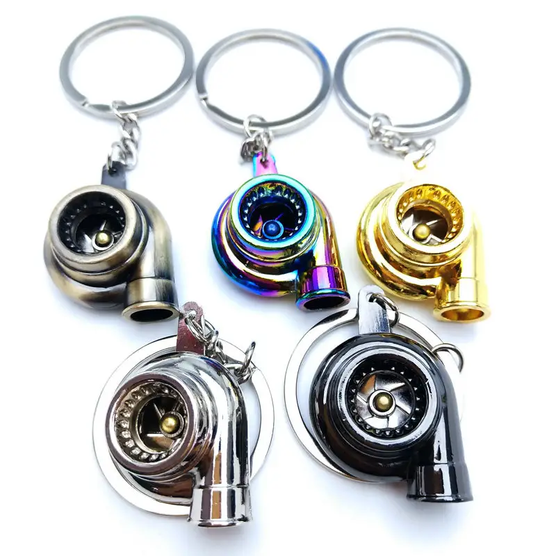 New fashion 3D Car Turbo Keychain Promotion Gift Keychains for men Turbo pendant Key Chain Metal car key chain