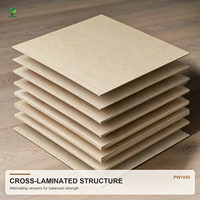 Contreplaqué en placage de chêne blanc naturel Jinbase 18 mm 4x8 1220x2440 mm E0 qualité meuble poncé pour porte intérieure