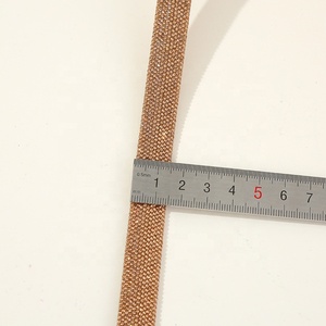 Bande de ruban à strass multicolore éblouissante, tresse dégradée arc-en-ciel en cristal pour cordon de capuche, DIY Bling - Product Image 3