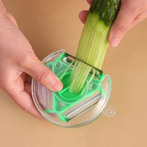 <b>Kitchen</b> 3 in 1 Peeler Rotary Multi-purpose Stainless Steel Blade Peeler Potato Carrot Fruit Vegetable Peeler - Product Image 3