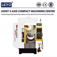 Centre d'usinage compact 5 axes LEYO U200T, machine de fraisage CNC, changement d'outil automatique, haute précision