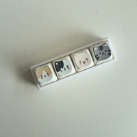 Cute Cat Keyboard Fidget Toy Crisp Sound,Stress Relief Fidget Clicker Keychain Creative Keycap Button