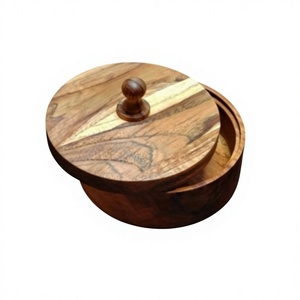 Food Grade Wooden Spice <b>Container</b> with Wooden Lid 250mL Capacity Eco-Friendly Durable Multifunction Kitchen Jar - Product Image 4