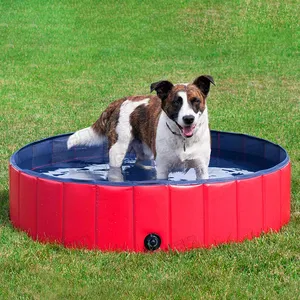 ZMaker Portable 80/100/120/160 cm Piscine <span class=keywords><strong>Pour</strong></span> Animaux de Compagnie <span class=keywords><strong>pour</strong></span> Chiens de Grande Taille Pliable <span class=keywords><strong>Chien</strong></span> Bain <span class=keywords><strong>Baignoire</strong></span> - Product Image 1