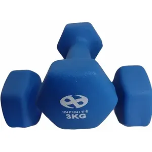 Infinité paio di 3 Kg Neoprene esagonali manubri in ferro e gomma per esercizi a casa braccia e corpo Fitness palestra e uso domestico - Product Image 2