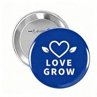 Grosir Logo Kustom 25mm 32mm 44mm 58mm 75mm Pin Badge Logam Bulat Kosong dari Plat Timah untuk Pakaian