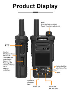 Radio PoC intelligente 4G-T70 ANYSECU avec carte SIM, écran, GPS, WiFi, Bluetooth, Zello, RealPTT, L837 - Product Image 5