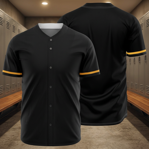Custom V Neck Button Front <b>Baseball</b> Jersey Quick Dry Polyester Team Uniform OEM ODM - Product Image 2
