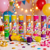 Tube de bonbons confits très vendu en e-commerce, pack assorti de snacks explosifs pour boutique en ligne