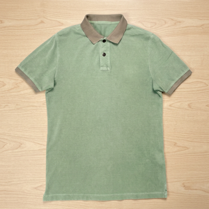 Polo de Piqué de Algodón Verde para Hombre, Manga Corta, Color Sólido, Diseño Casual Transpirable de Punto - Product Image 2