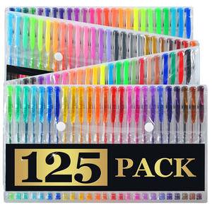 Glitter Colorazione Penne Colori Gel Penne Set Con Il Caso Unico per Adulti Libri Da Colorare Disegno di Arte Marcatori - Product Image 5