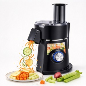 Cortador de Verduras Eléctrico, Picador de Ensaladas Rotatorio de 500W, Fácil de Usar, Profesional, en Acero Inoxidable - Product Image 1