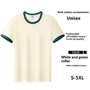 Camiseta de manga corta de algodón puro con logotipo impreso personalizado <span class=keywords><strong>para</strong></span> trabajadores de restaurante, Bar, camarero de catering de verano, accesorios de ropa de trabajo calientes - Product Image 6
