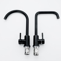 Meilleur rabais Robinet d'évier de cuisine en acier inoxydable noir mat sans plomb 304 Mélangeur d'eau chaude et froide avec certificat Wras