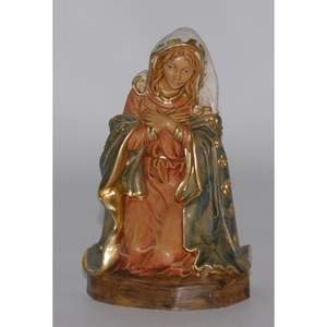 FIGURA DE MADONNA, MODELO LUX, COLOR MADERA, 16CM DE ALTURA - Product Image 1