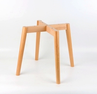 Cadre de chaise accessoires de meubles en gros pieds en bois de hêtre pour salle à manger Table ronde pieds de table en bois non finis