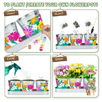 Bricolage de fleurs pour enfants, kit d'outils de culture, peinture et plante, ensemble d'outils de jardin, artisanat, bricoleur