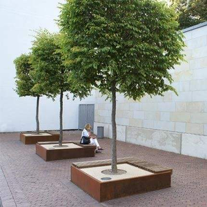 Garden Landscaping Outdoor Large Metal Vegetable Planter Box Corten Steel Raised Garden <b>Beds</b> for Planting - Product Image 1