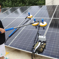 Robot de nettoyage de panneaux solaires à double tête, machine de nettoyage de vitres, télécommande, batterie au lithium, nettoyage à sec/à l'eau
