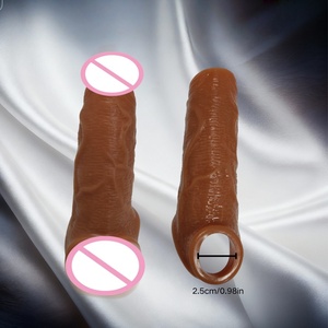 Anneau vibrant réutilisable pour l'agrandissement du pénis, manchon d'extension souple pour homme - Product Image 6