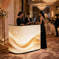 Module LED flexible GOB pour écran de table DJ, 3840Hz, réglage en hauteur, personnalisable avec roues pour concerts, expositions et événements