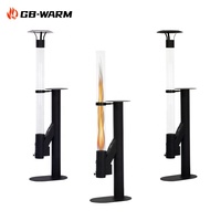 Chauffe-terrasse à granulés de bois sans fumée en acier inoxydable, certification RoHS, pour l'extérieur, fournisseur en gros OEM