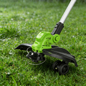 VERTAK-A 20V Tondeuse à gazon pliable, débroussailleuse, <span class=keywords><strong>coupe</strong></span>-bordures, désherbeuse électrique sans fil avec roue - Product Image 5