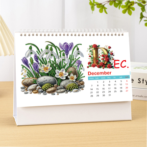 Calendrier de l'<span class=keywords><strong>alphabet</strong></span> papillon floral 2026 - 12 pages DIY Diamond Dot Art Craft - Product Image 5