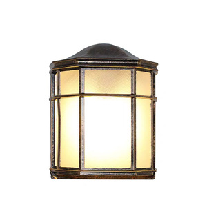 रेट्रो शैली आउटडोर एलईडी दीवार प्रकाश ip54 वाटरप्रूफ डाई-कास्ट एल्यूमीनियम पॉली कार्बोनेट विसारक के लिए - Product Image 1