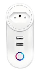 Smart Wall <b>Plug</b> <b>With</b> 1 AC Outlet 2 USB <b>A</b> Ports Wi-Fi Touch Control IP20 Plastic Minimalist Design Wall <b>Switches</b> - Product Image 2