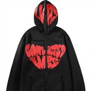 Sudadera con Capucha de Alta Calidad Estilo Y2K, 480gsm, Felpa Gruesa de Poliéster/Algodón, Logotipo Personalizado, Doble Capa, Estampado con Letras Grandes - Product Image 3