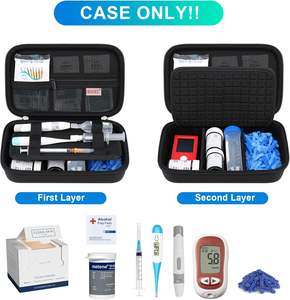 Reiseetui für Diabetikerbedarf, für Diabetes-Testkits, Insulinpens, Teststreifen, Lancetten, Nadeln und andere Diabetikerbedarfsartikel - Product Image 2