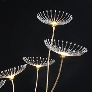 Nouvelles décorations de mariage, accessoires pour salle de banquet, art en fer électroplaqué, lampadaires de mariage à 8 têtes en forme de pissenlit, lumières de mariage - Product Image 3