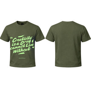 Camiseta Unisex de Color Verde Oscuro, Corte Cuadrado, de Alta Calidad, Antiencogimiento, Cuello Redondo, de Algodón para Hombre, para Jóvenes en EE. UU. - Product Image 1