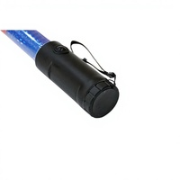 Bâton lumineux LED de 26 cm à piles, qualité ingénieur, rétro-réfléchissant, clignotant/éclairage continu pour avertissement de chantier routier
