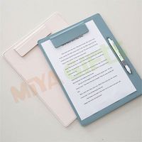 Custom Pastel Color Vegan Leather Padfolio A4 Portfolio Folder for Girl Lady Student File Legal Simple Clipboard Organizer
