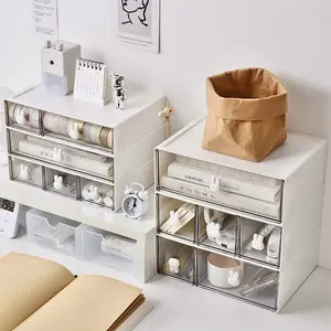INS Style Rabbit Shape Desktop Storage Drawers Multifunctional Plastic Durable Storage Box For Girls