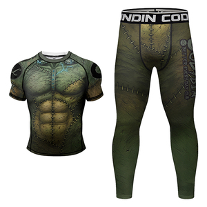Shorts MMA Muay Thai BJJ personnalisés Rash Guards Anti-UV UPF50 Respirant Leggings de compression pour hommes Combinaisons de sport - Product Image 6
