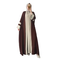 Abaya élégante pour femmes en polyester doux, manches longues, longueur cheville, respirante, coupe ample, pour usage quotidien et occasions spéciales, taille unique.