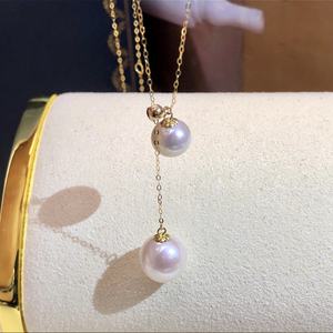 Nouvelles boucles d'oreilles en argent sterling 925 avec pendentif en perle de Nanyang d'eau de mer blanche naturelle de Chine, 12-13 mm, légèrement imparfaites, Wenchi - Product Image 2