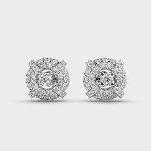 Beautiful Round Brilliant Moissanite Stud <b>Earrings</b> 925 Sterling <b>Silver</b> Elegant Luxury Jewelry for Casual and Party Wear - Product Image 6