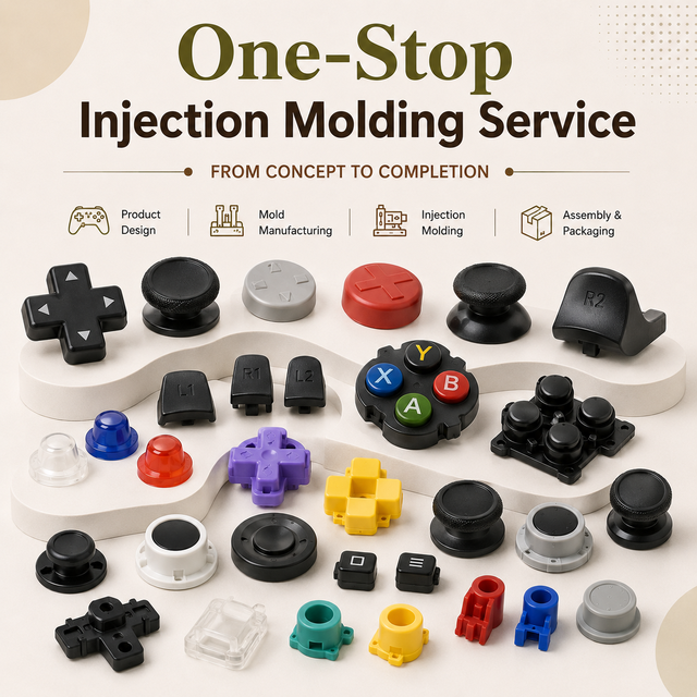 Custom High Precision Video Game Button Cap Injection Molded Electronic Controller Accessories Plastic Manufacturing Service