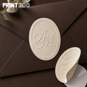 Custom 3D Embossed Logo Labels Textured Specialty Paper Label Stickers Gold Foil Stamping For Candle Jar Perfume Gift Box