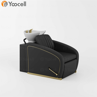 Yoocell nouveau design shampoing lit salon de coiffure chaise de lavage shampoing bols évier et chaises unité shampoing chaises à vendre