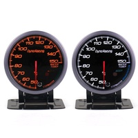 60mm Car Meter Black Face Light Temperature Water Temp Gauge With Peak Function 50-150C