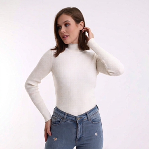 Pull à col roulé pour femmes, manches longues, coupe chaude OEM Custom Make Multicolor Pullover - Product Image 1
